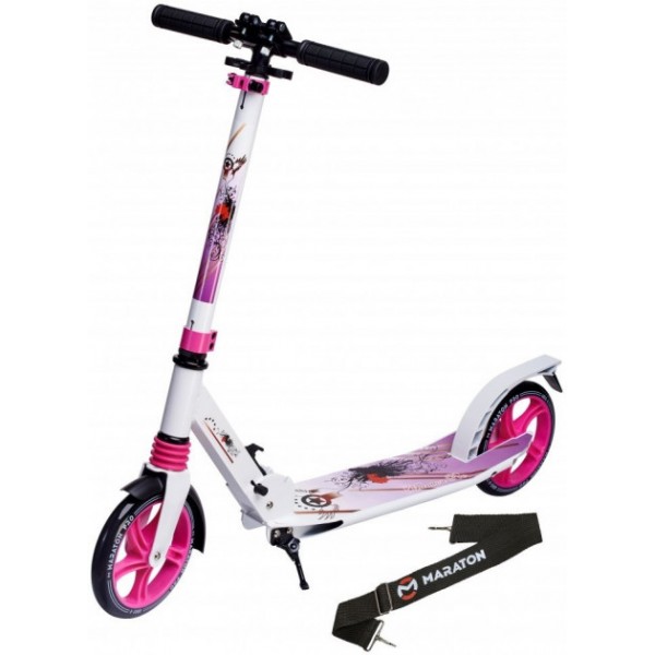 Самокат Maraton Pro с амортизаторами + ремень Бело-розовый с цветочками
Самокат Maraton Pro с амортизаторами + ремень Бело-розовый с цветочками