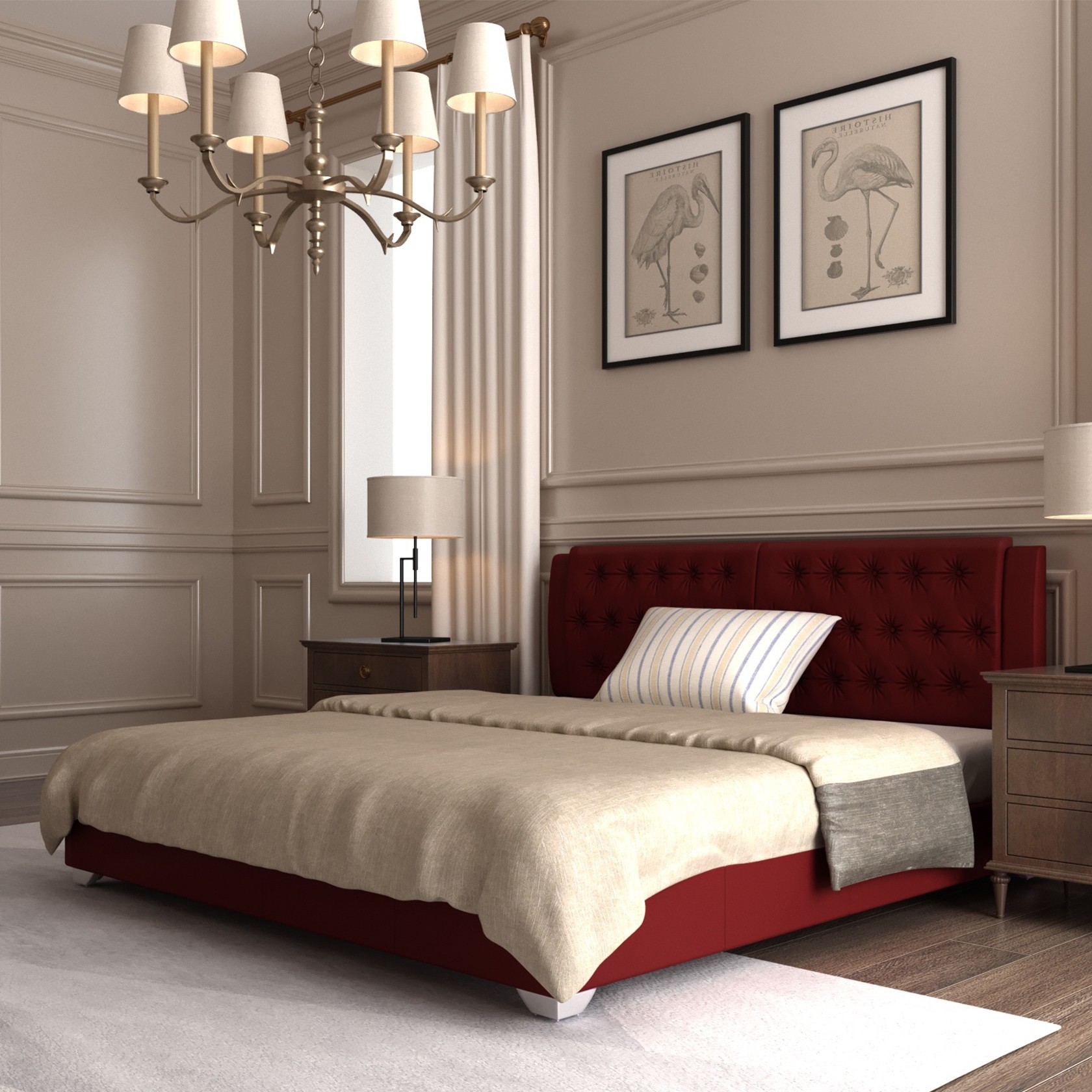 Кровать Тиффани с механизмом Бордовая 180х200 см 111105_25
Кровать Тиффани с механизмом Бордовая 180х200 см 111105_25