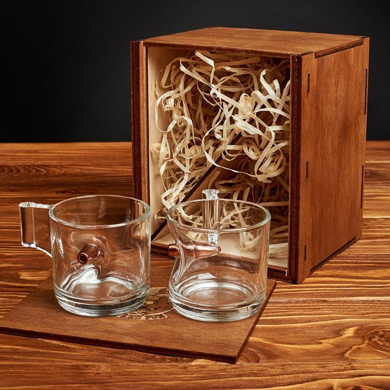 Набор 2-х чашек для эспрессо Gun Fun с пулей 7.62 мм (95 мл)
Набор 2-х чашек для эспрессо Gun Fun с пулей 7.62 мм (95 мл)