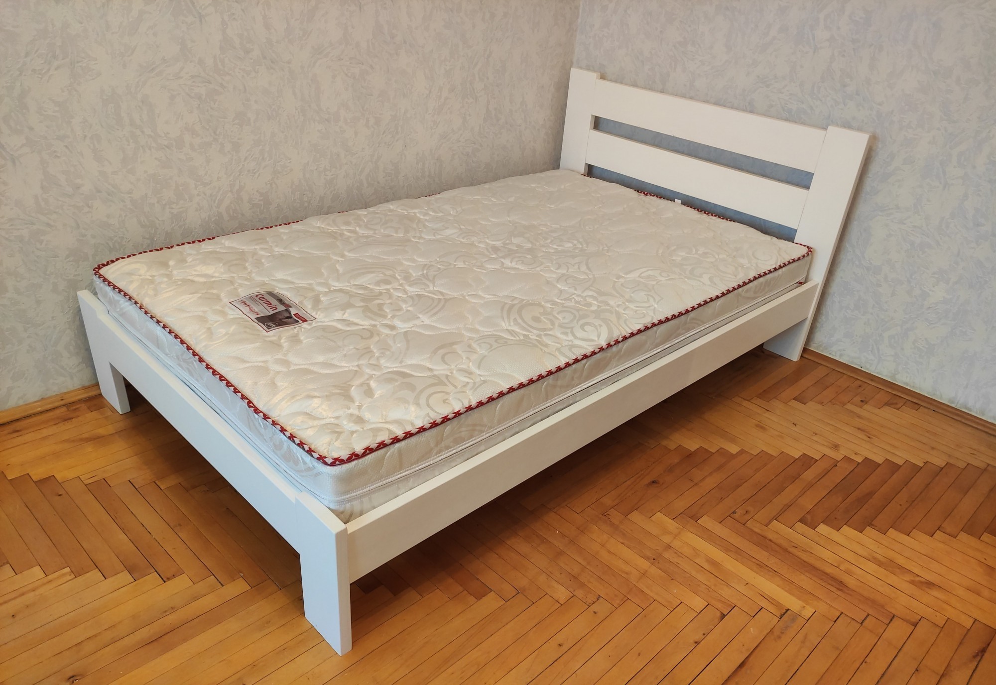 Детская односпальная подростковая деревянная кровать Ричи 100х190 Белая эмаль Шаг досок 5,5 см.
Детская односпальная подростковая деревянная кровать Ричи 100х190 Белая эмаль Шаг досок 5,5 см.