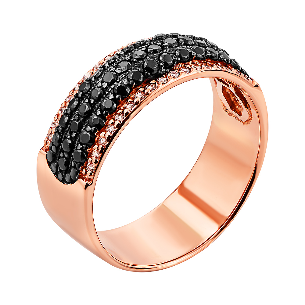 Кольцо из красного золота с черными и белыми фианитами 000133145 17.5 размера
Кольцо из красного золота с черными и белыми фианитами 000133145 17.5 размера