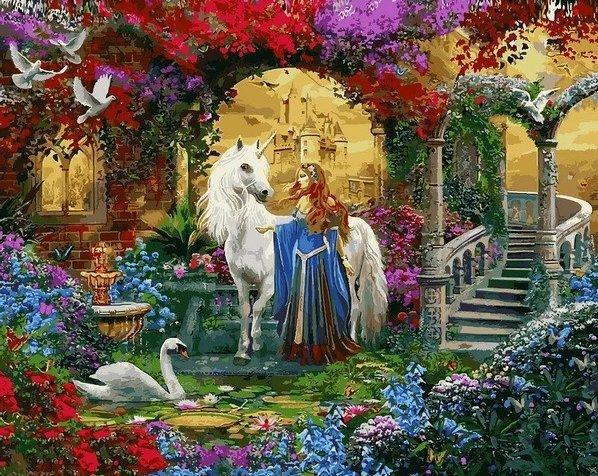 Картина рисование по номерам Babylon Леди и единорог 40х50см VP1233 набор для росписи, краски, кисти, холст
Картина рисование по номерам Babylon Леди и единорог 40х50см VP1233 набор для росписи, краски, кисти, холст