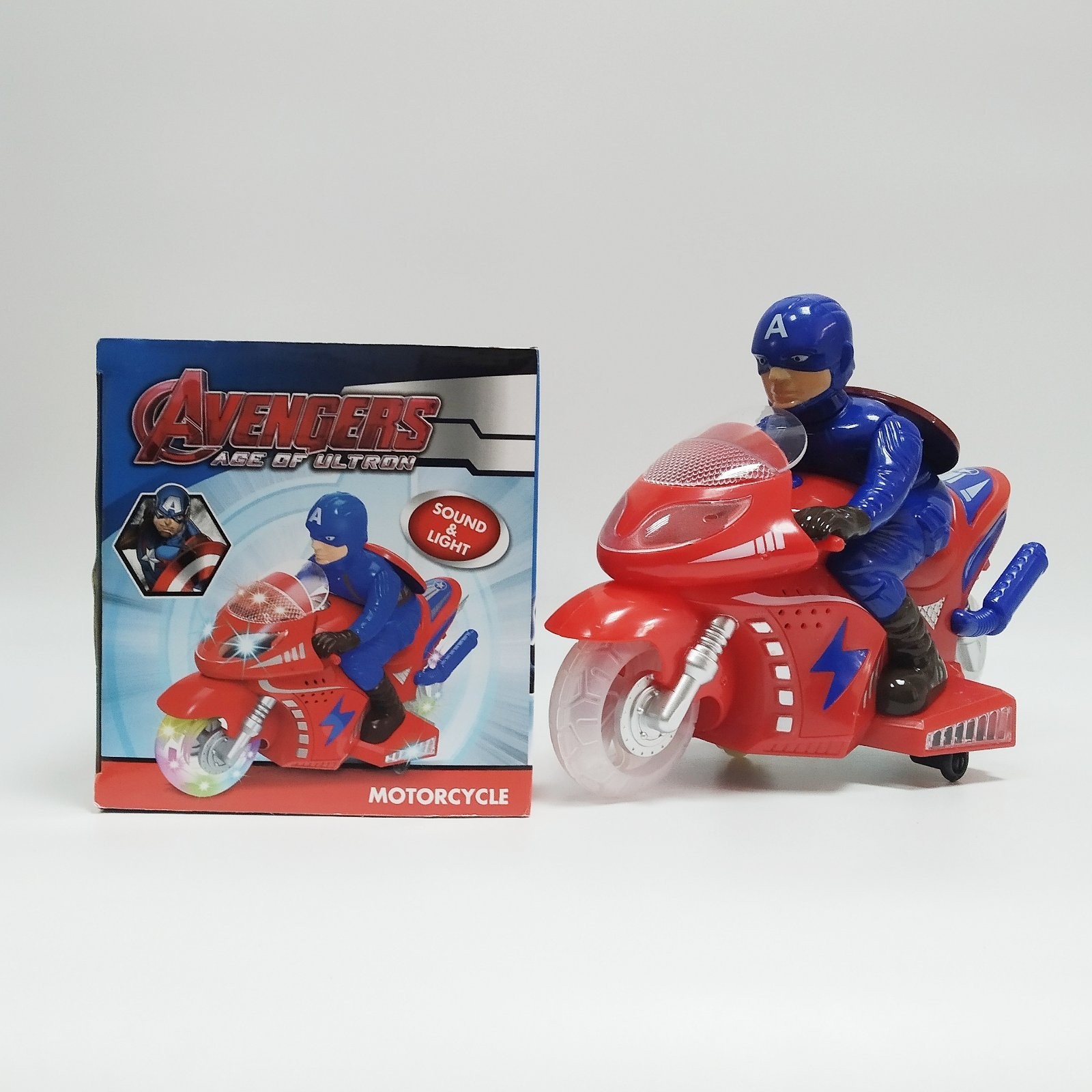 Интерактивная игрушка "Капитан Америка на мотоцикле" (009-13) 0536
Интерактивная игрушка "Капитан Америка на мотоцикле" (009-13) 0536
