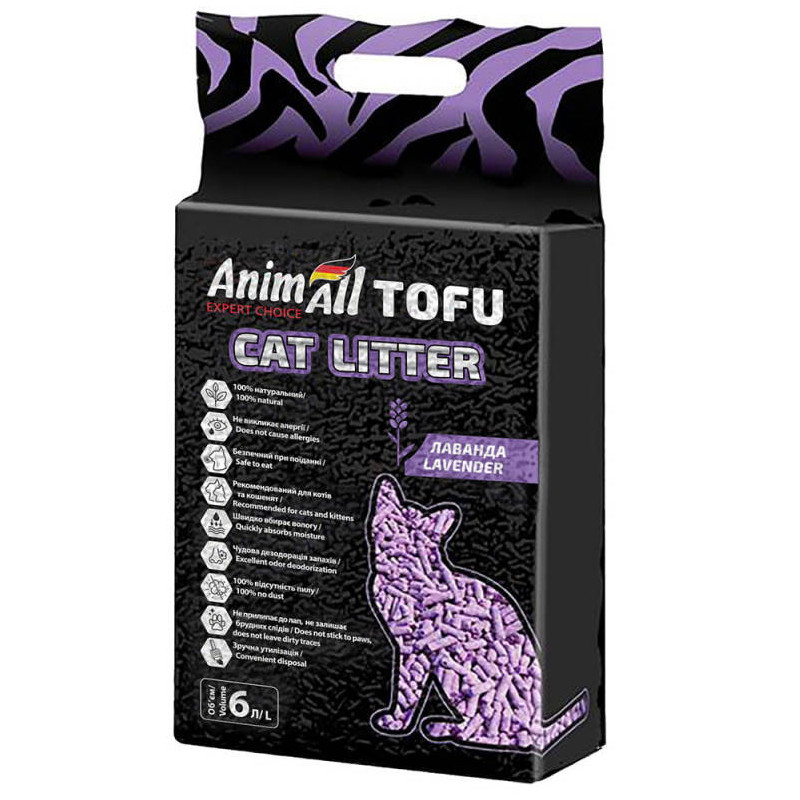 Комкующийся соевый наполнитель для кошачьего туалета AnimAll Tofu Lavender с ароматом лаванды 2.6 кг/6 л
Комкующийся соевый наполнитель для кошачьего туалета AnimAll Tofu Lavender с ароматом лаванды 2.6 кг/6 л