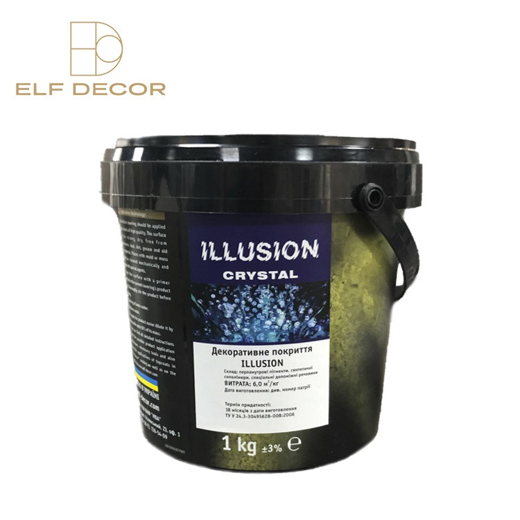 Гладкое декоративное покрытие с перламутровым эффектом Elf ILLUSION CRYSTAL 1 кг
Гладкое декоративное покрытие с перламутровым эффектом Elf ILLUSION CRYSTAL 1 кг