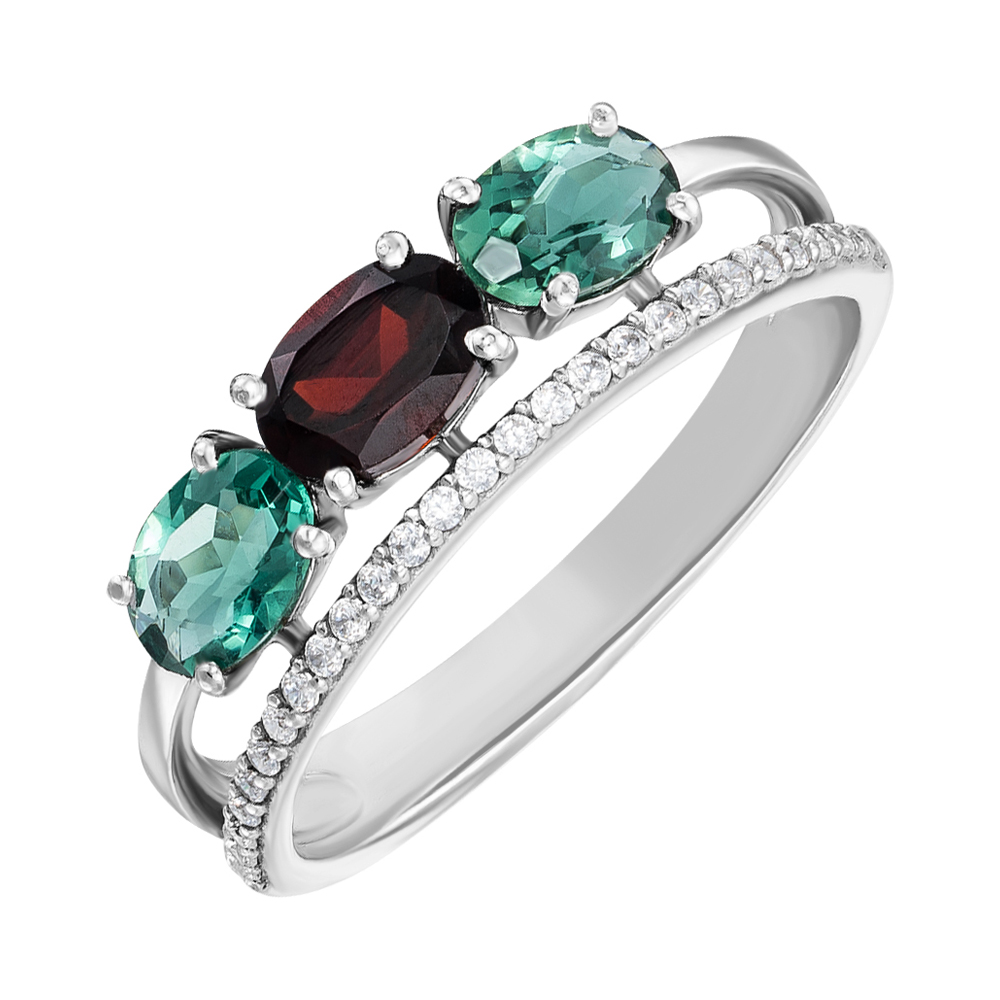 Серебряное кольцо с гранатом, зеленым кварцем и фианитами 000063452 16.5 размера
Серебряное кольцо с гранатом, зеленым кварцем и фианитами 000063452 16.5 размера