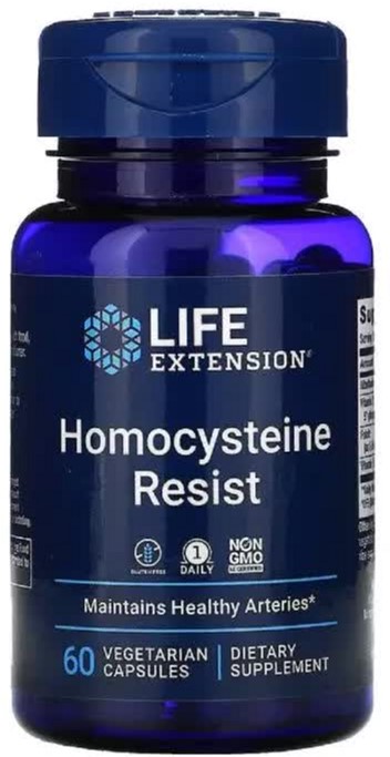 Резистентность к Гомоцистеину, Homocysteine Resist, Life Extension, 60 вегетарианских капсул (737870212164)
Резистентность к Гомоцистеину, Homocysteine Resist, Life Extension, 60 вегетарианских капсул (737870212164)
