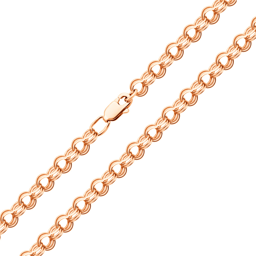 Цепочка из красного золота в плетении бисмарк 000134898 60 размера 
Цепочка из красного золота в плетении бисмарк 000134898 60 размера