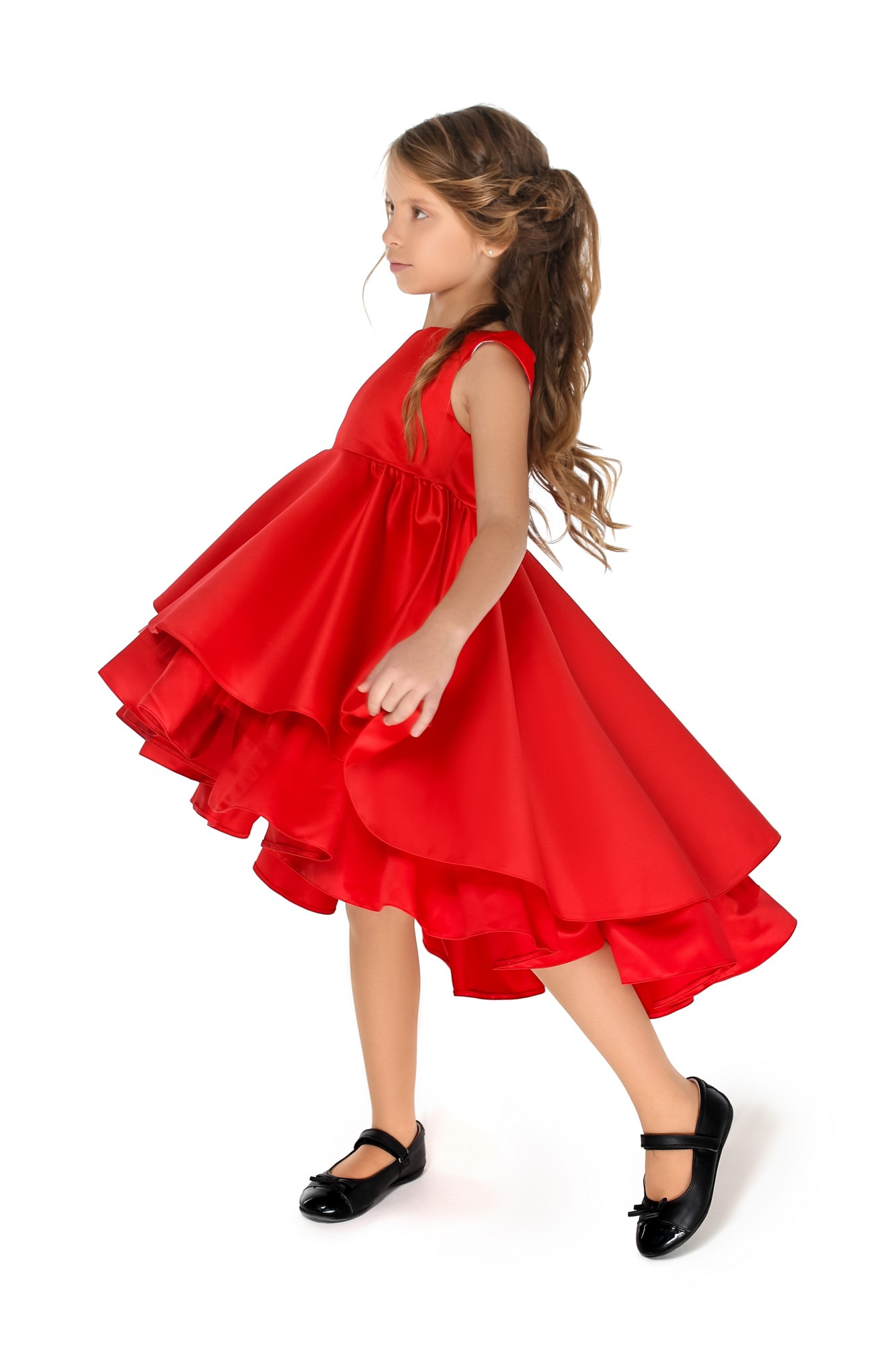 Платье «Волан» красного цвета 80 см (1 год) 
Платье «Волан» красного цвета 80 см (1 год)