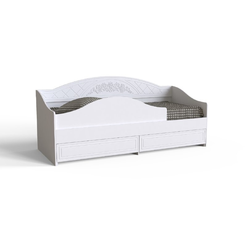 Кровать-диван в детскую Amelie 80х200 ДСП аляска/МДФ белый суперматовый цвет Artinhead с бортиком и ящиками
Кровать-диван в детскую Amelie 80х200 ДСП аляска/МДФ белый суперматовый цвет Artinhead с бортиком и ящиками