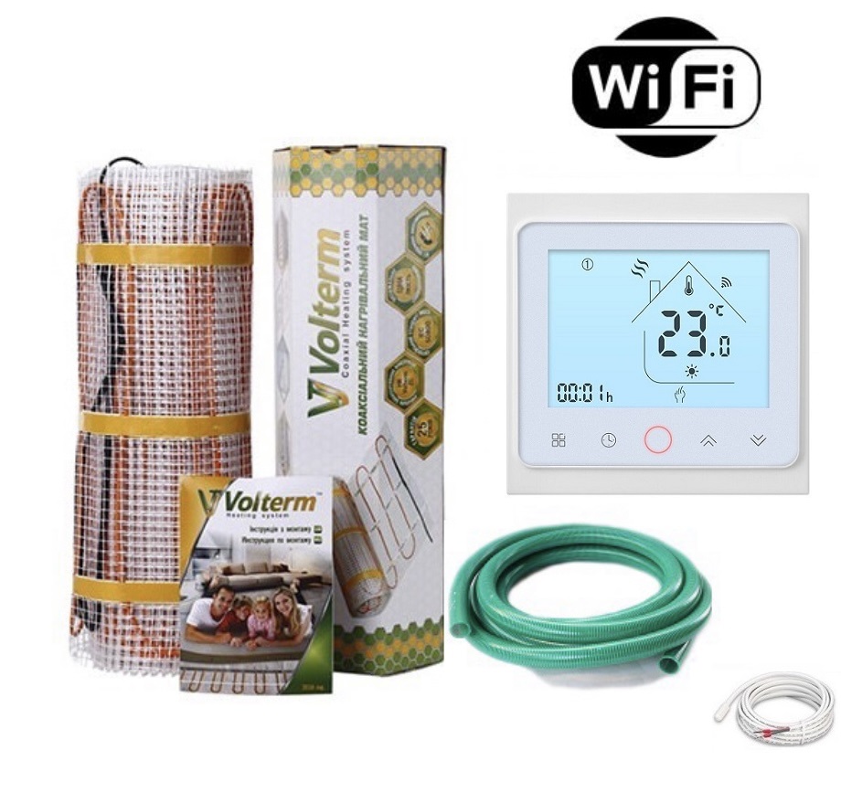 Теплый пол Volterm двухжильный мат Hot Mat 920 Вт 5.3 м2 с WI-FI White терморегуляторм в комплекте
Теплый пол Volterm двухжильный мат Hot Mat 920 Вт 5.3 м2 с WI-FI White терморегуляторм в комплекте