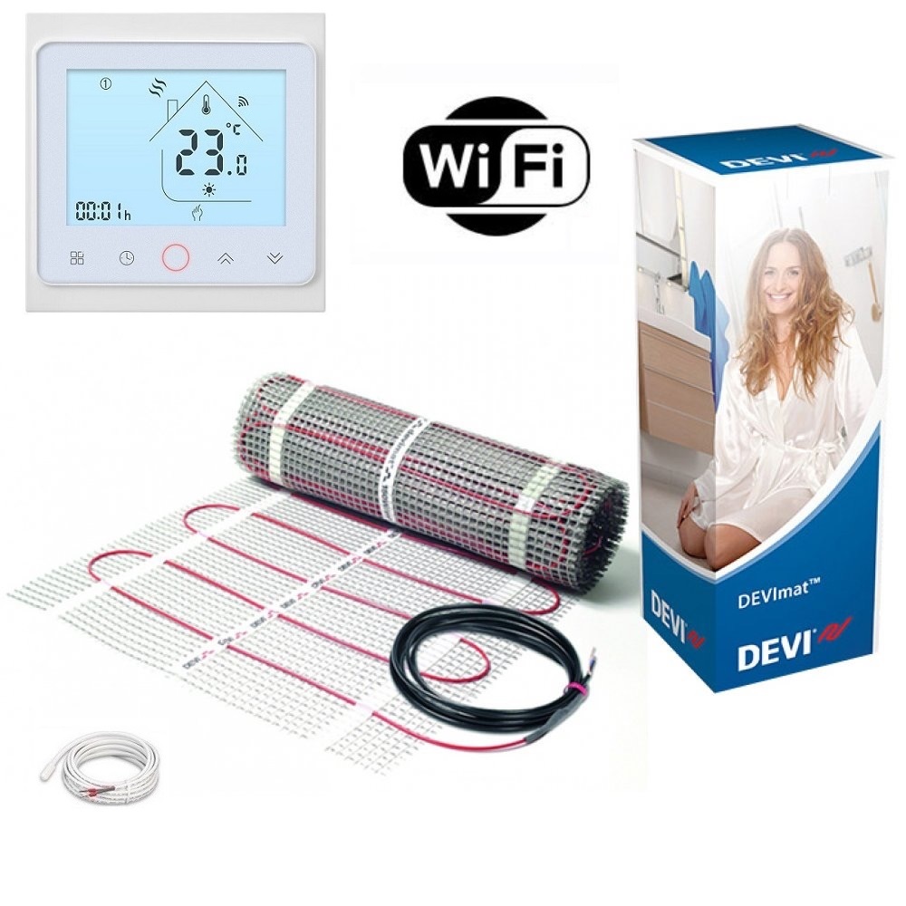 Теплый пол DEVI двухжильный мат DTIR-150 1.5 м2 c WiFi White терморегулятором в комплекте
Теплый пол DEVI двухжильный мат DTIR-150 1.5 м2 c WiFi White терморегулятором в комплекте