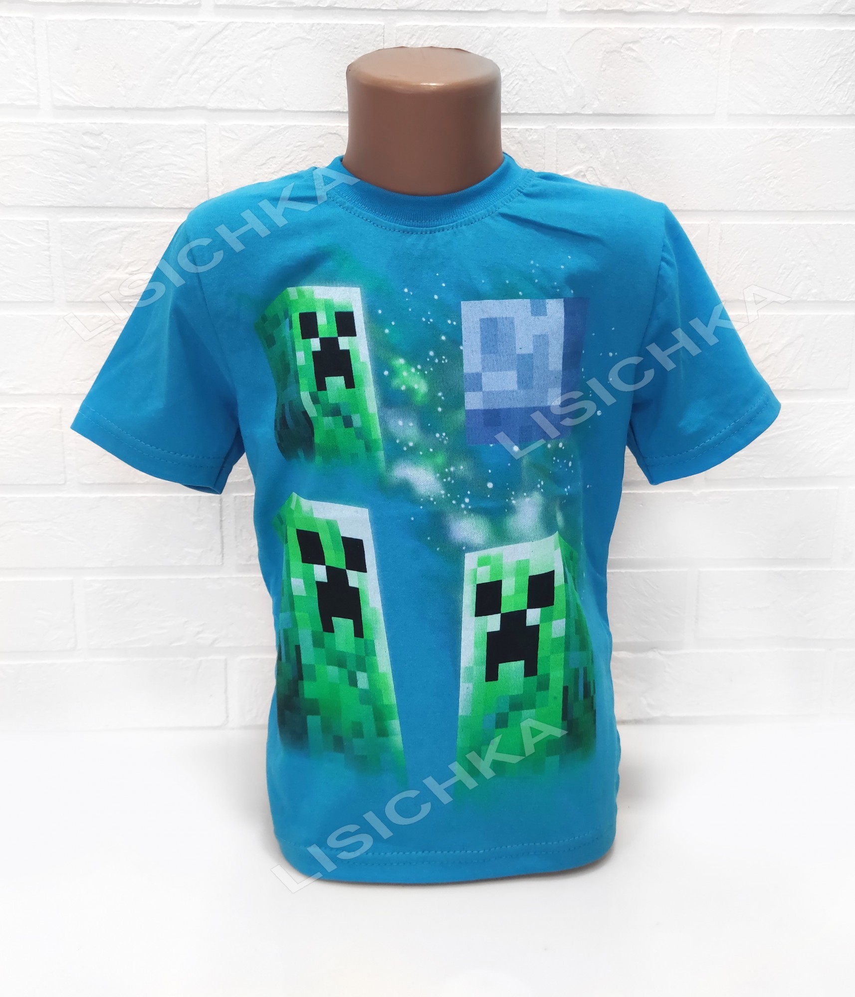 Футболка Foxstyle Майнкрафт Крипер, всем фанатам игры Minecraft, 122-128см, голубая
Футболка Foxstyle Майнкрафт Крипер, всем фанатам игры Minecraft, 122-128см, голубая