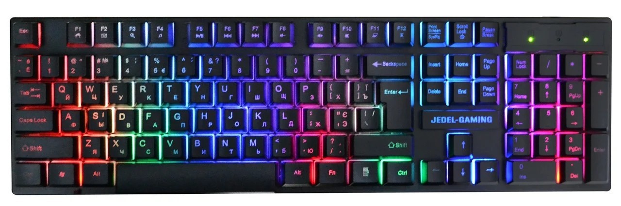 Клавиатура Jedel K500+ проводная игровая с подсветкой 1 режим свечения Черная (10030)
Клавиатура Jedel K500+ проводная игровая с подсветкой 1 режим свечения Черная (10030)