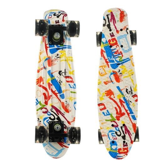 Пенни борд (Penny Board) 25, Колеса светящиеся, двухсторонний окрас, разноцветный
Пенни борд (Penny Board) 25, Колеса светящиеся, двухсторонний окрас, разноцветный