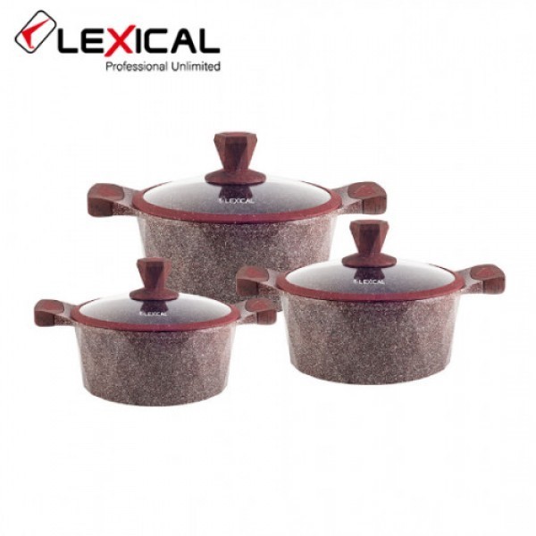 Набор кастрюль с крышками 20/24/28 см Lexical LG-340601- 4 Red (6 предметов) 
Набор кастрюль с крышками 20/24/28 см Lexical LG-340601- 4 Red (6 предметов)