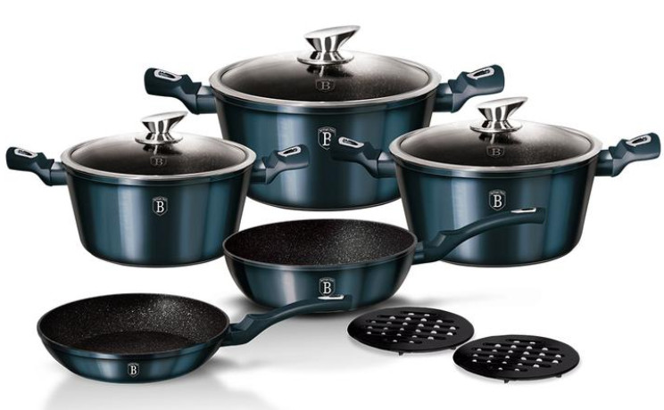 Набор алюминиевой посуды 10 предметов Berlinger Haus Metallic Line Aquamarine Edition с индукционным дном и мраморным антипригарным покрытием (BH-1884)
Набор алюминиевой посуды 10 предметов Berlinger Haus Metallic Line Aquamarine Edition с индукционным дном и мраморным антипригарным покрытием (BH-1884)