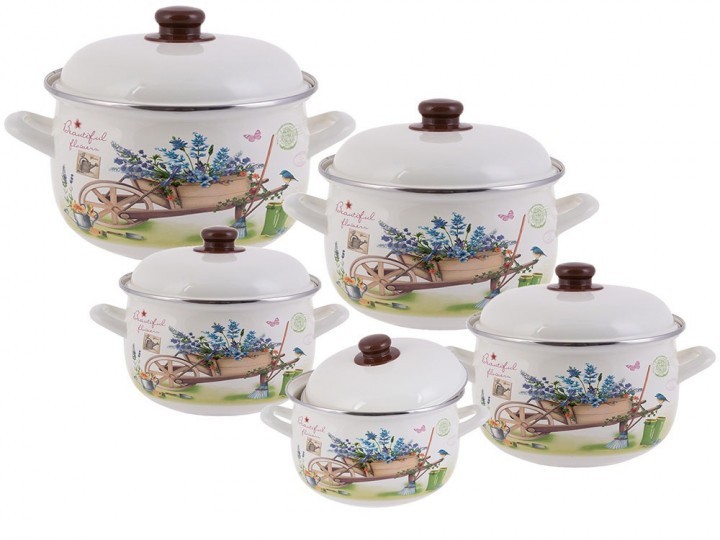 Набор кастрюль Edenberg эмалированных 10 предметов из нержавеющей стали (EB-1876) 
Набор кастрюль Edenberg эмалированных 10 предметов из нержавеющей стали (EB-1876)