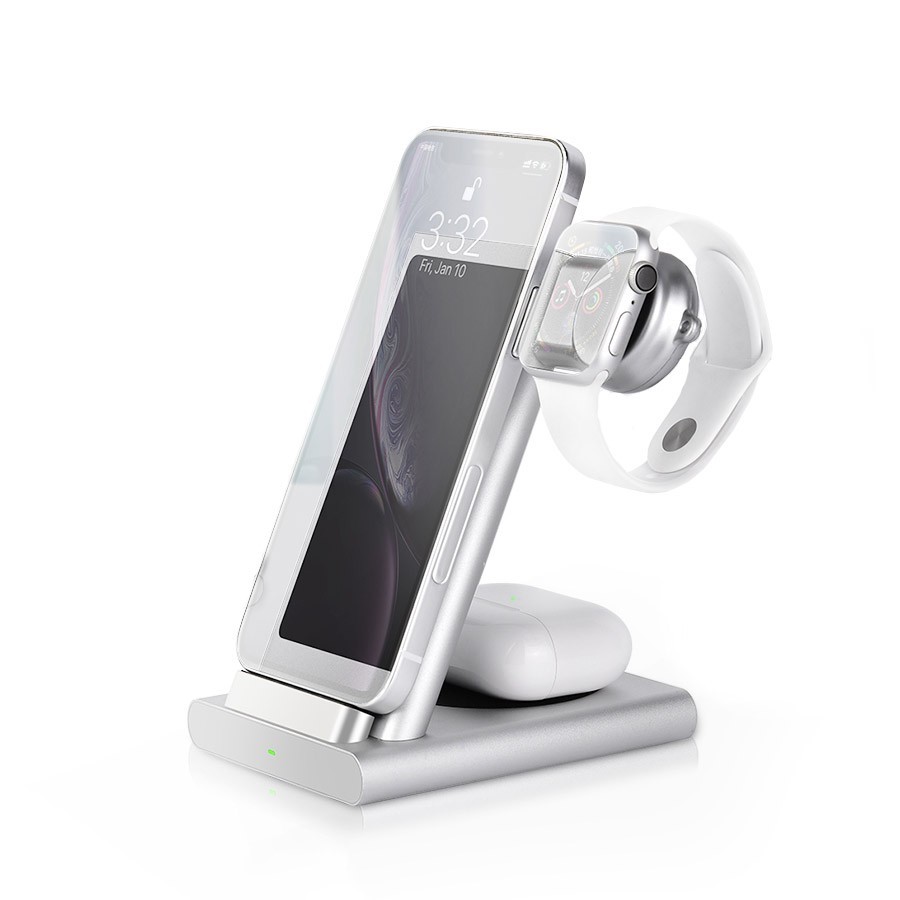 Беспроводное зарядное устройство COTEetCI WS-20 3-in-1 Aluminum Wireless Charger (CS5700-TS)
Беспроводное зарядное устройство COTEetCI WS-20 3-in-1 Aluminum Wireless Charger (CS5700-TS)