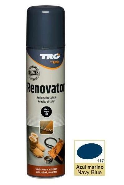 Спрей-краска для замши синяя Trg Nubuck Suede Renovator, 250 мл 
Спрей-краска для замши синяя Trg Nubuck Suede Renovator, 250 мл