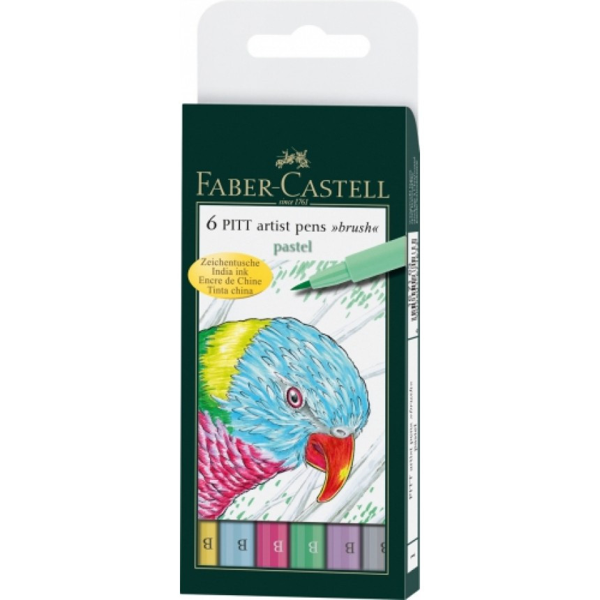 Набор капиллярных ручек кисточек Faber-Castell PITT Artist Pens "Brush" Pastel 6 штук
Набор капиллярных ручек кисточек Faber-Castell PITT Artist Pens "Brush" Pastel 6 штук