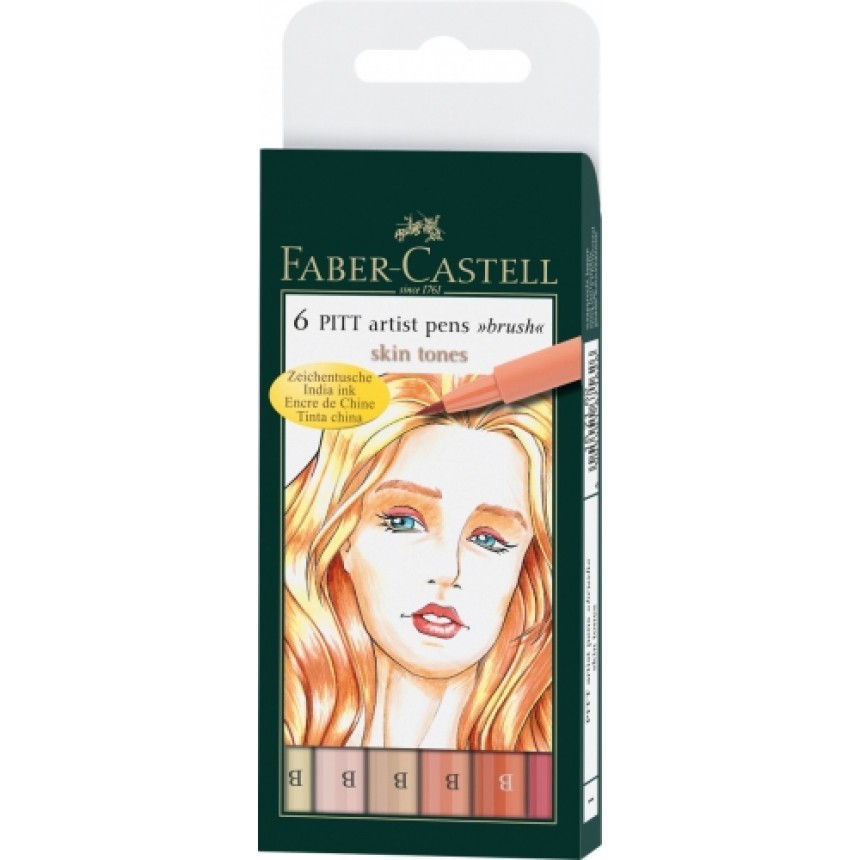 Набор капиллярных ручек кисточек Faber-Castell PITT Artist Pens "Brush" Light skin tones 6 штук
Набор капиллярных ручек кисточек Faber-Castell PITT Artist Pens "Brush" Light skin tones 6 штук