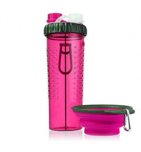 Бутылка двойная для воды со складной миской для собак и кошек "H-DuO™ with Companion Cup" Розовый Dexas BGL-EZ-639
Бутылка двойная для воды со складной миской для собак и кошек "H-DuO™ with Companion Cup" Розовый Dexas BGL-EZ-639