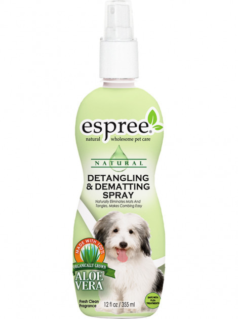 Cпрей молочко для удаления колтунов и снижения сбитости шерсти Detangling and Dematting Spray 355 мл Espree BGL-ES-68
Cпрей молочко для удаления колтунов и снижения сбитости шерсти Detangling and Dematting Spray 355 мл Espree BGL-ES-68