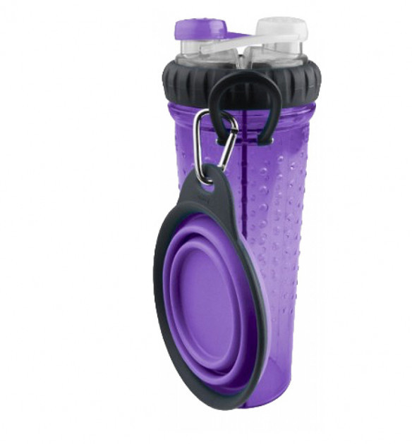 Бутылка двойная для воды со складной миской для собак и кошек "H-DuO™ with Companion Cup" Фиолетовая Dexas BGL-EZ-633
Бутылка двойная для воды со складной миской для собак и кошек "H-DuO™ with Companion Cup" Фиолетовая Dexas BGL-EZ-633