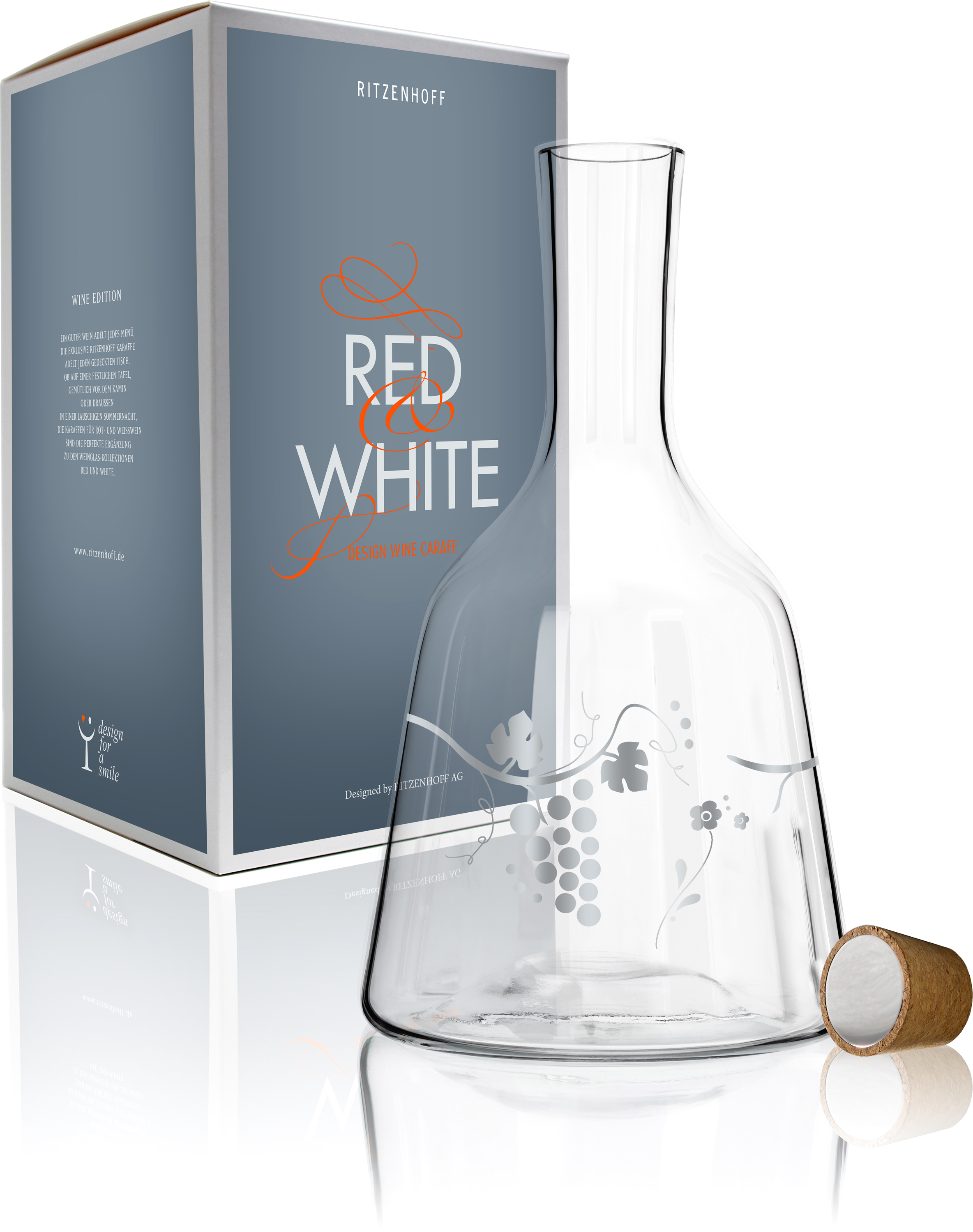 Графин для вина Ritzenhoff Red & White Wine Carafe с корковой пробкой 1.5 л Sandra Brandhofer
Графин для вина Ritzenhoff Red & White Wine Carafe с корковой пробкой 1.5 л Sandra Brandhofer