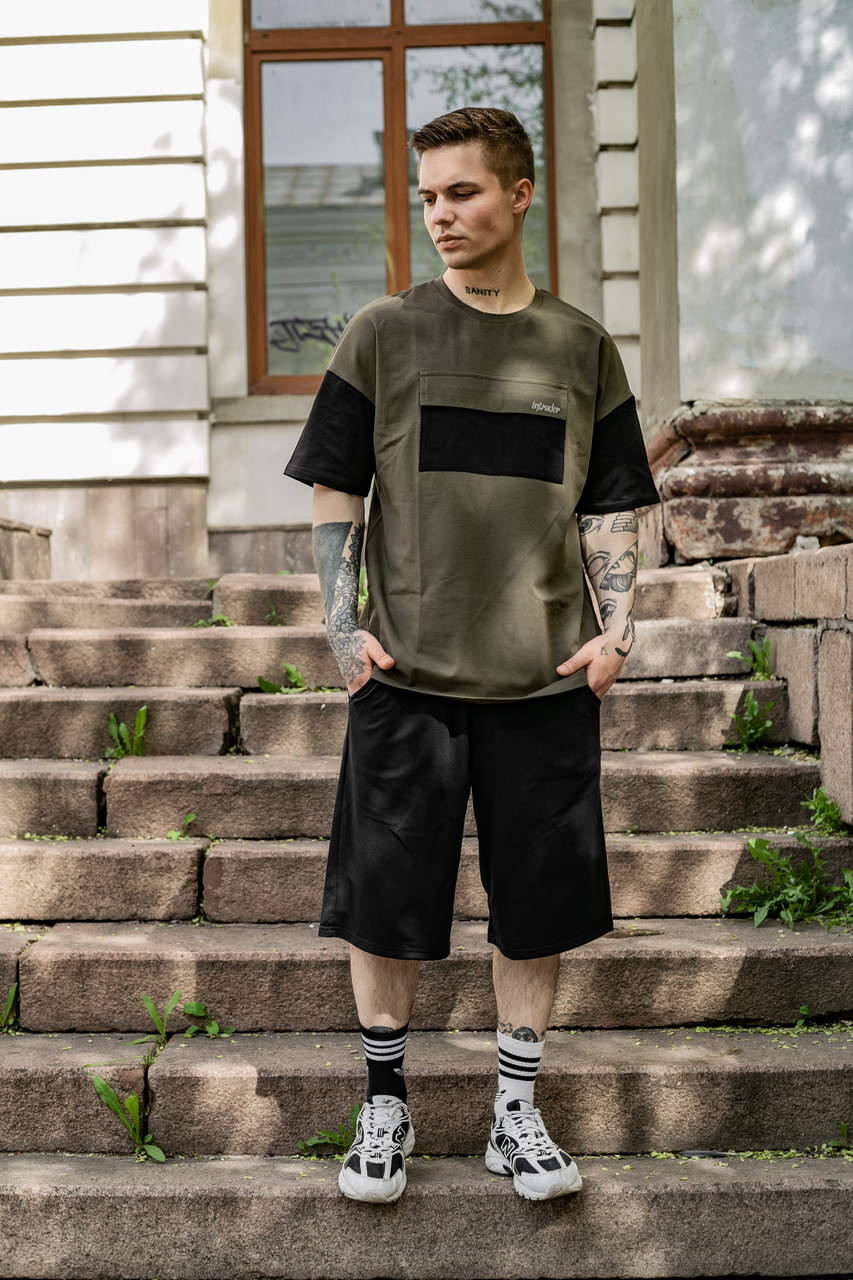 Комплект мужской "Freedom" Intruder. Футболка + Шорты трикотажные . Костюм Oversize летний спортивный хаки - черный, Комплект мужской "Freedom" Intruder. Футболка + Шорты трикотажные . Костюм Oversize летний спортивный хаки - черный S-M
Комплект мужской "Freedom" Intruder. Футболка + Шорты трикотажные . Костюм Oversize летний спортивный хаки - черный, Комплект мужской "Freedom" Intruder. Футболка + Шорты трикотажные . Костюм Oversize летний спортивный хаки - черный S-M