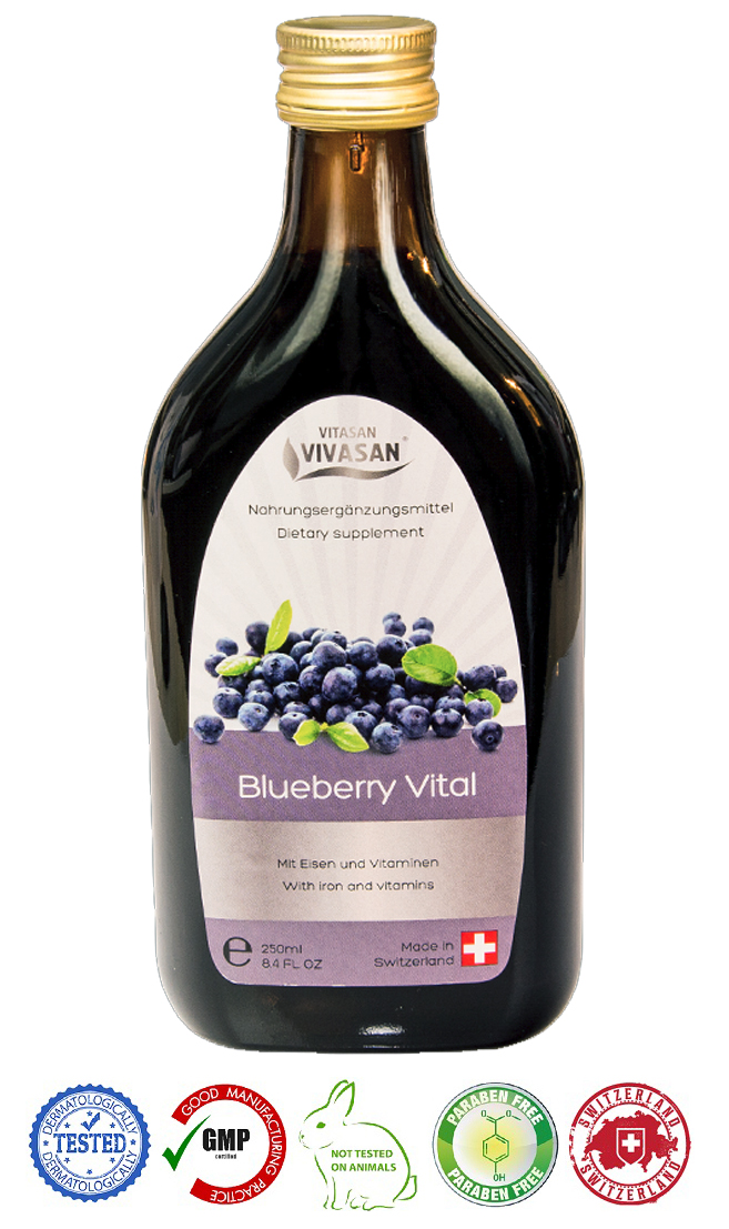 Натуральный швейцарский антиоксидантный Напиток Черника витал/Blueberry Vital VIVASAN Original 250 мл GMP Sertified Для зрения Paraben free
Натуральный швейцарский антиоксидантный Напиток Черника витал/Blueberry Vital VIVASAN Original 250 мл GMP Sertified Для зрения Paraben free