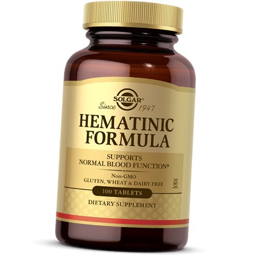 Комплекс для поддержки функции крови, Hematinic Formula, Solgar 100таб (36313213)
Комплекс для поддержки функции крови, Hematinic Formula, Solgar 100таб (36313213)