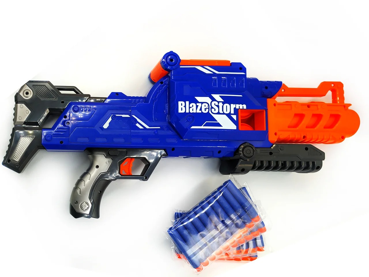 Автомат "Blaze Storm" с мягкими пулями 40шт на батарейках (новая система подачи патронов)
Автомат "Blaze Storm" с мягкими пулями 40шт на батарейках (новая система подачи патронов)