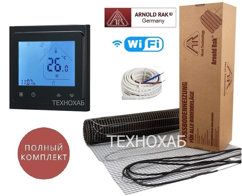 Теплый пол Arnold Rak Standart FH/14м² /2520Ват/ 180Вт/м² двухжильный нагревательный мат с сенсорным программируемым терморегулятором TWE02 Wi-Fi черный
Теплый пол Arnold Rak Standart FH/14м² /2520Ват/ 180Вт/м² двухжильный нагревательный мат с сенсорным программируемым терморегулятором TWE02 Wi-Fi черный