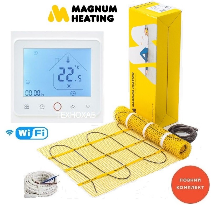 Теплый пол Magnum 3,5м²/ 525Ват/ 150Вт/м² двухжильный кабельный мат под плитку с сенсорным программируемым терморегулятором TWE02 Wi-Fi
Теплый пол Magnum 3,5м²/ 525Ват/ 150Вт/м² двухжильный кабельный мат под плитку с сенсорным программируемым терморегулятором TWE02 Wi-Fi