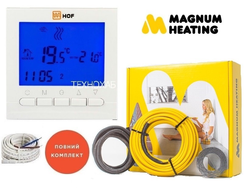 Теплый пол Magnum 7,3м²-9,2м²/1250Вт (73,5м) двухжильный нагревательный кабель 17Вт/м с программируемым терморегулятором HOF pro
Теплый пол Magnum 7,3м²-9,2м²/1250Вт (73,5м) двухжильный нагревательный кабель 17Вт/м с программируемым терморегулятором HOF pro