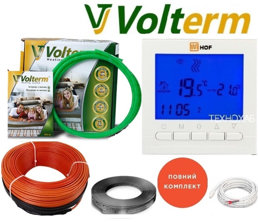Теплый пол Volterm 4,5м²-5,6м²/820Вт (45м) тонкий греющий кабель под плитку HR 18Вт/м с программируемым терморегулятором HOF pro
Теплый пол Volterm 4,5м²-5,6м²/820Вт (45м) тонкий греющий кабель под плитку HR 18Вт/м с программируемым терморегулятором HOF pro