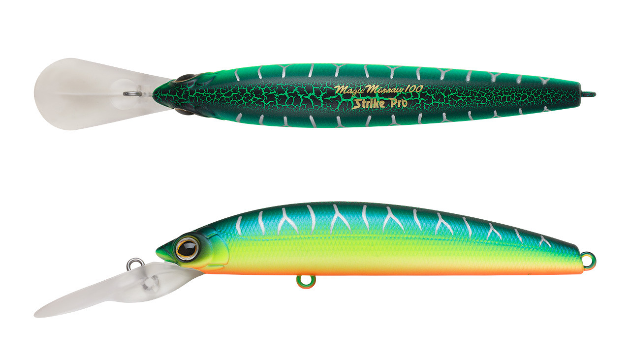 Воблер Минноу Strike Pro Magic Minnow 100, 100 мм, 13,5 гр, Загл. 3,0м.-4,0м., Плавающий, цвет: A223S-RP Pearl Mat Tiger, (EG-068B#A223S-RP) (96401)
Воблер Минноу Strike Pro Magic Minnow 100, 100 мм, 13,5 гр, Загл. 3,0м.-4,0м., Плавающий, цвет: A223S-RP Pearl Mat Tiger, (EG-068B#A223S-RP) (96401)