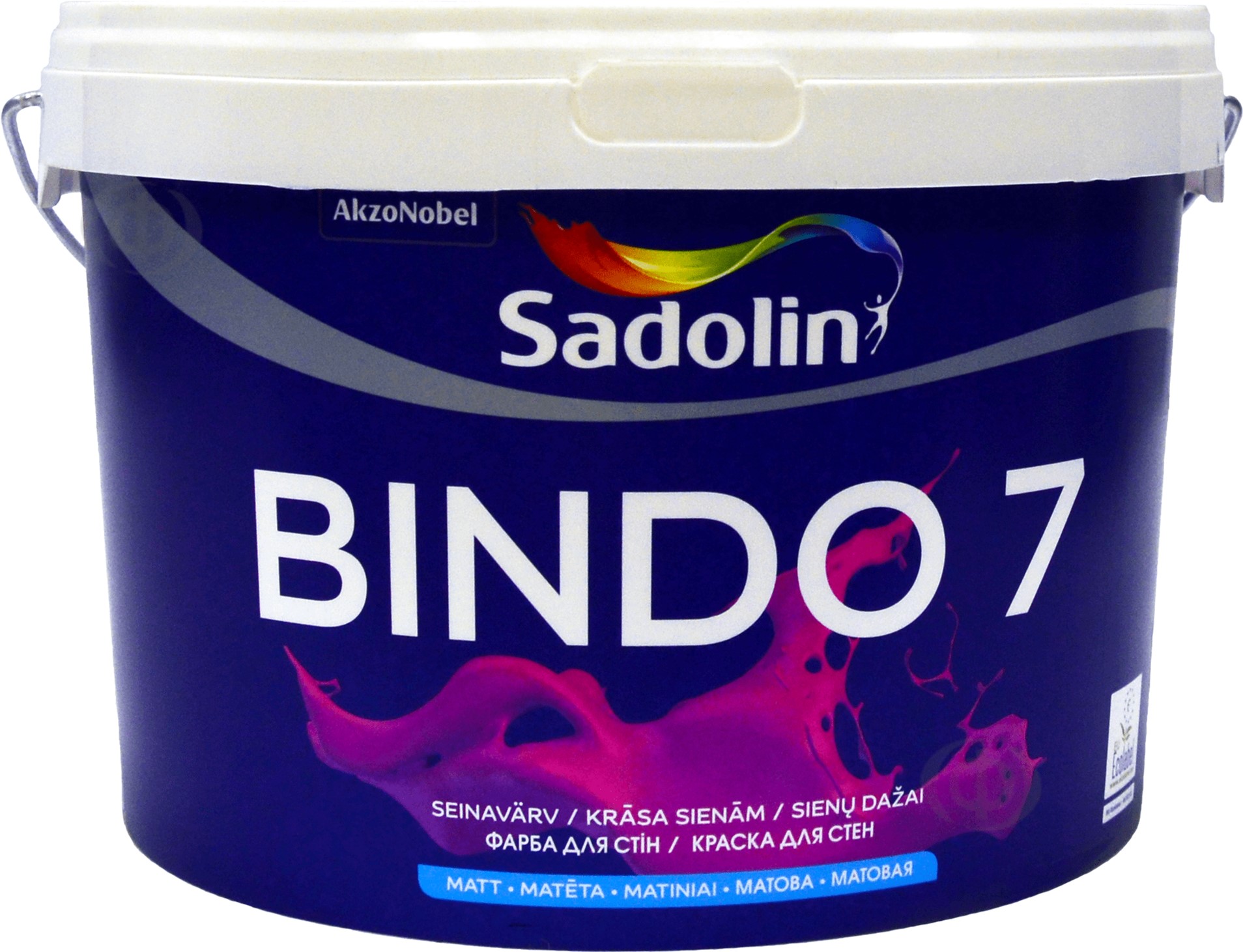 Краска Sadolin Bindo 7 - матовая латексная краска для стен и потолка, бесцветная, BC, 2.33 л (5072649)
Краска Sadolin Bindo 7 - матовая латексная краска для стен и потолка, бесцветная, BC, 2.33 л (5072649)