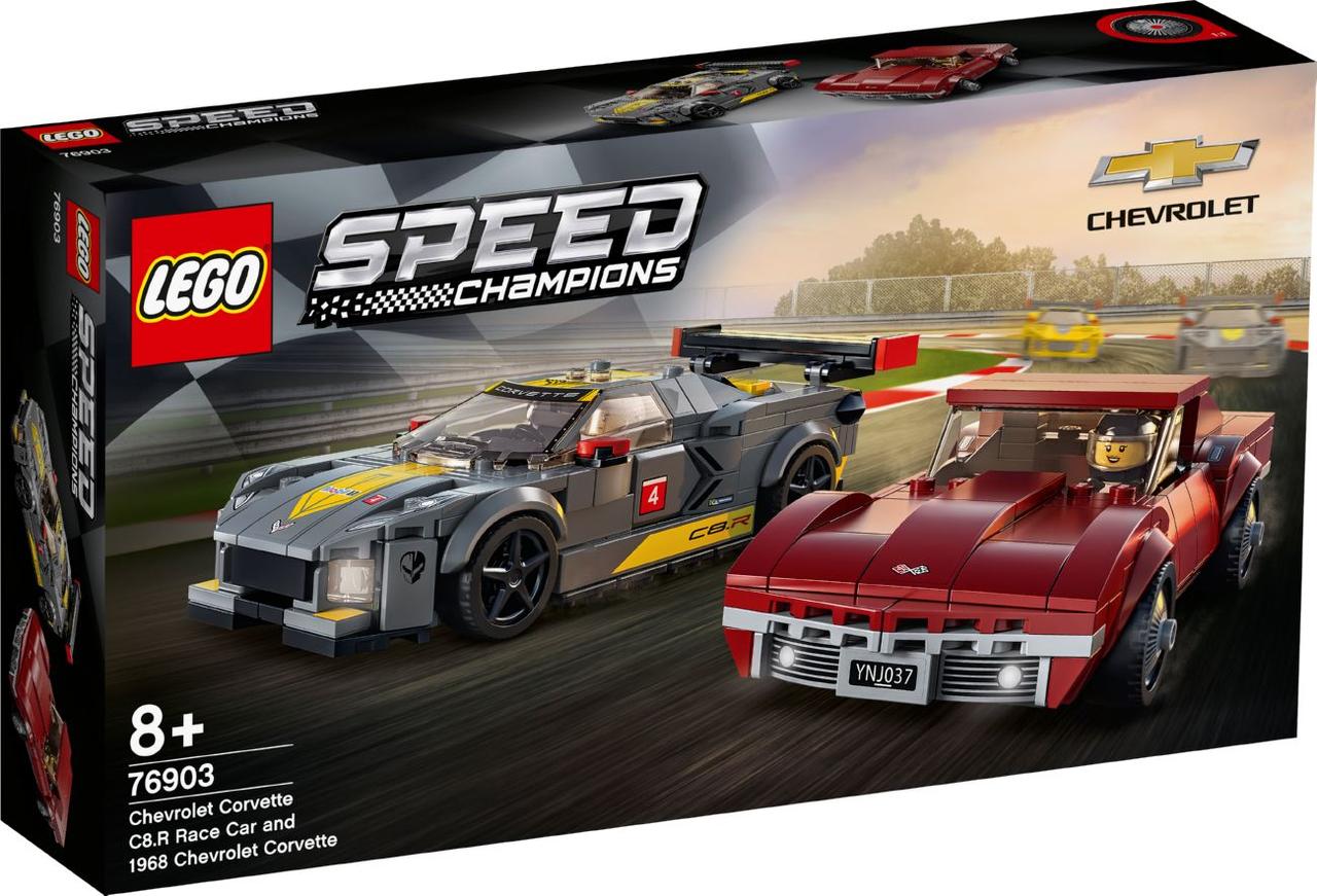 Lego Speed Champions Chevrolet Corvette C8.R Race Car and 1968 Chevrolet Corvette 76903
Lego Speed Champions Chevrolet Corvette C8.R Race Car and 1968 Chevrolet Corvette 76903