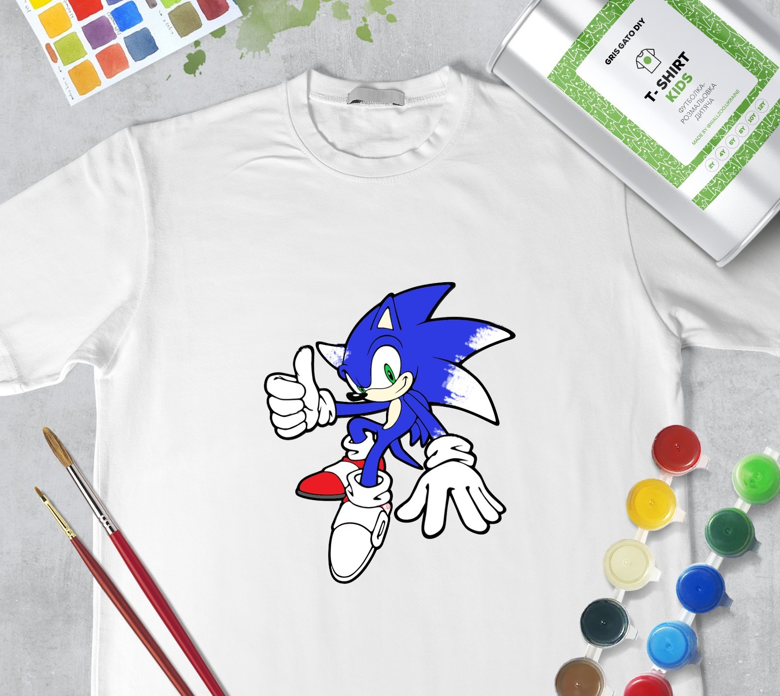 Набор для рисования для мальчиков "Соник Бум" Sonic Boom" Футболка-раскраска белая (+краски и 2 кисточки) WallZoo 152 рост 12-14 лет
Набор для рисования для мальчиков "Соник Бум" Sonic Boom" Футболка-раскраска белая (+краски и 2 кисточки) WallZoo 152 рост 12-14 лет