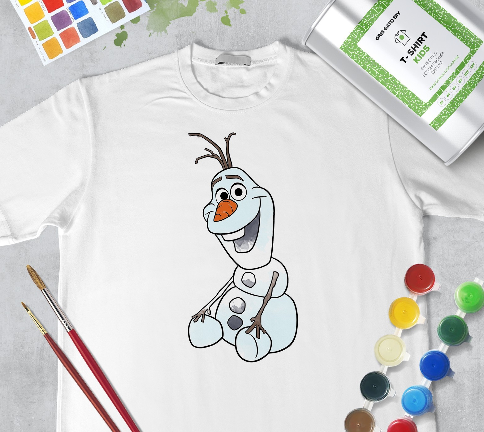 Набор для рисования для девочек "Олаф" Olaf " Футболка-раскраска белая (+краски и 2 кисточки) WallZoo 94см 2 годика
Набор для рисования для девочек "Олаф" Olaf " Футболка-раскраска белая (+краски и 2 кисточки) WallZoo 94см 2 годика