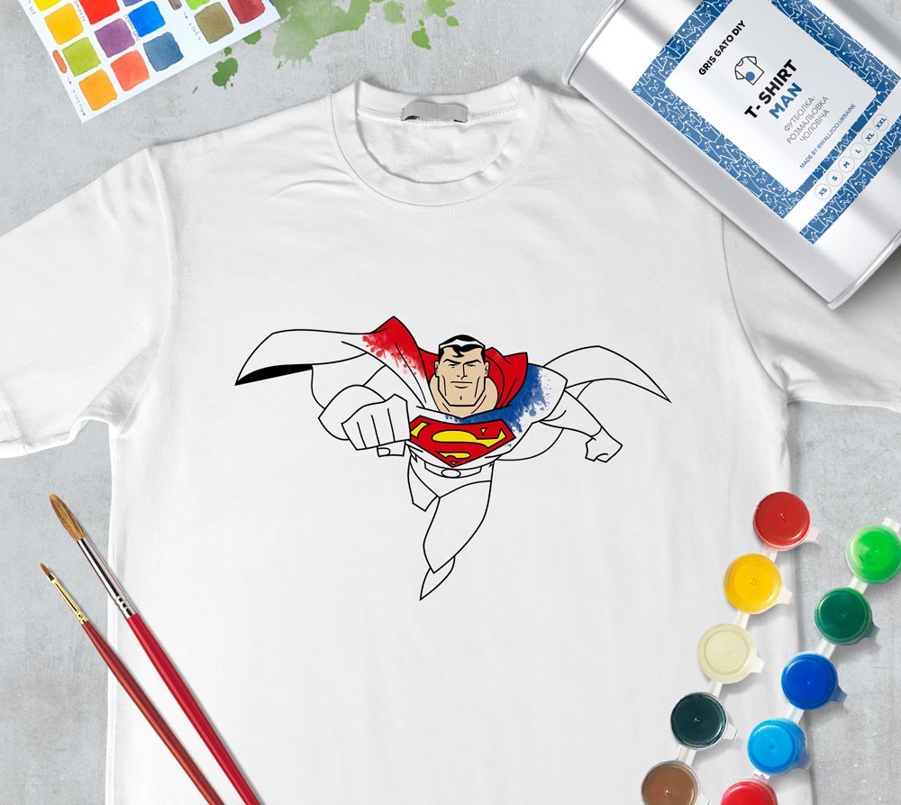 Футболка раскраска для мужчин "Супермен" (+ краски) WallZoo белая, Футболка раскраска для мужчин "Супермен" (+ краски) WallZoo белая m
Футболка раскраска для мужчин "Супермен" (+ краски) WallZoo белая, Футболка раскраска для мужчин "Супермен" (+ краски) WallZoo белая m