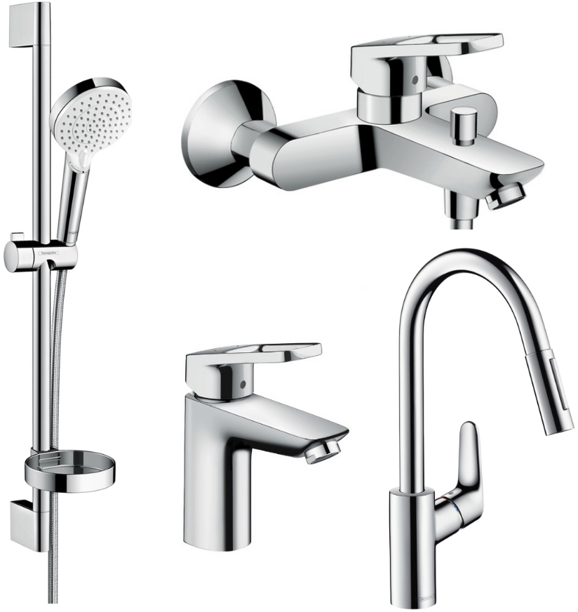 Набор смесителей для ванны HANSGROHE Logis Loop 1252019 (71151000+71244000+26553400+31815000) с кухонным смесителем
Набор смесителей для ванны HANSGROHE Logis Loop 1252019 (71151000+71244000+26553400+31815000) с кухонным смесителем