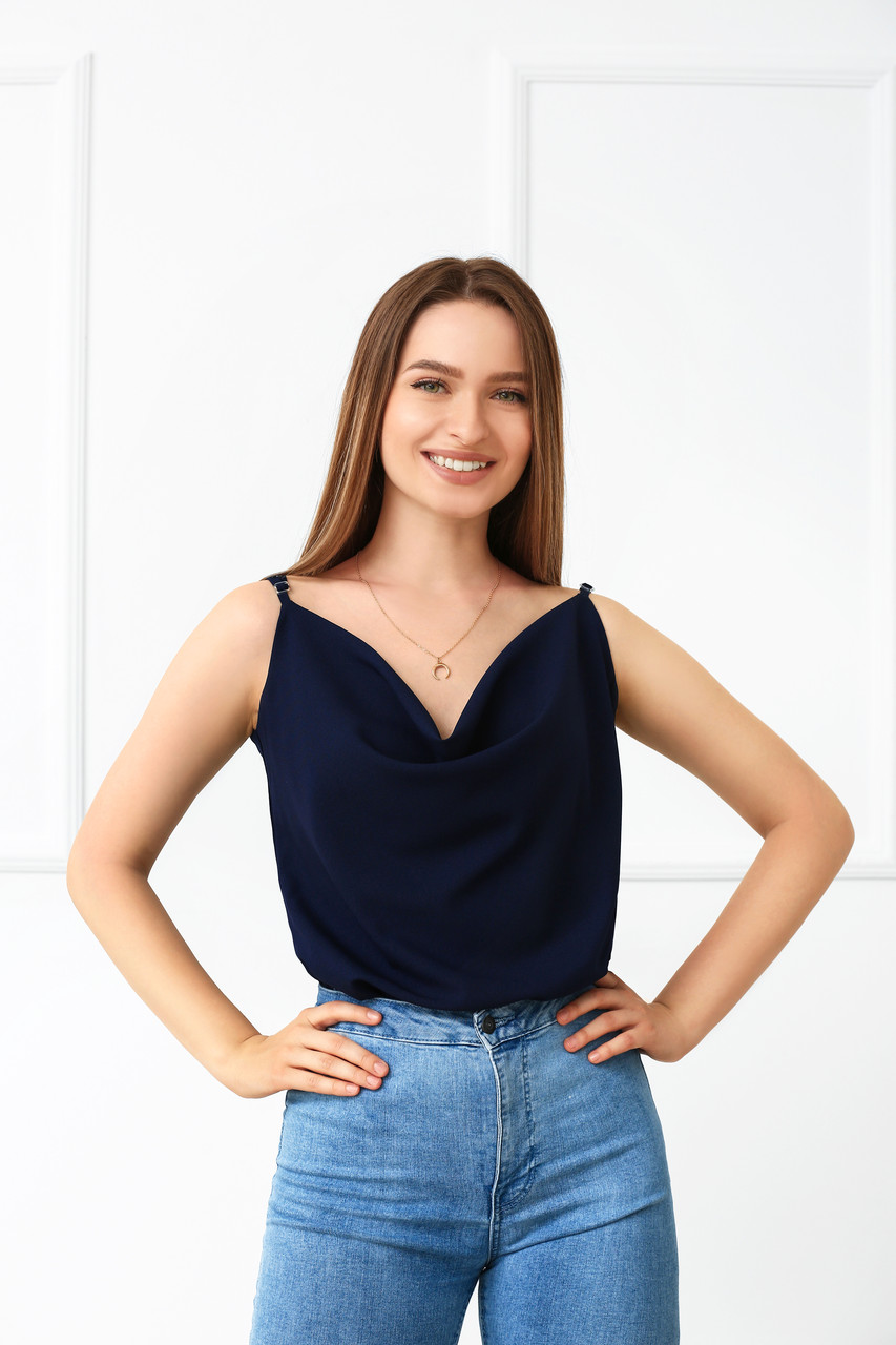 Летняя блуза на тонких бретелях Fashion Girl "Argo" - темно-синий, Летняя блуза на тонких бретелях Fashion Girl "Argo" 46-48 темно-синий
Летняя блуза на тонких бретелях Fashion Girl "Argo" - темно-синий, Летняя блуза на тонких бретелях Fashion Girl "Argo" 46-48 темно-синий
