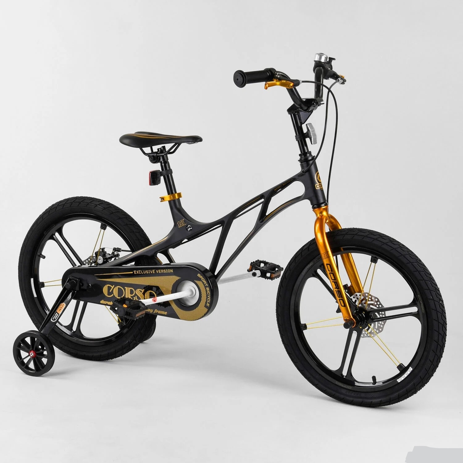 Велосипед Магниевый 18" 2-х колёсный "CORSO" LT-30700(2) дисковый тормоз, доп. колеса,Серый с желтым от 6 до 9 лет
Велосипед Магниевый 18" 2-х колёсный "CORSO" LT-30700(2) дисковый тормоз, доп. колеса,Серый с желтым от 6 до 9 лет