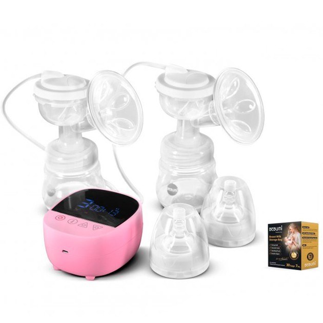 Электрический двойной двухфазный молокоотсос Bebumi BD1 (pink) с силиконовой соской + пакеты для хранения грудного молока Bebumi Pro 30 штук
Электрический двойной двухфазный молокоотсос Bebumi BD1 (pink) с силиконовой соской + пакеты для хранения грудного молока Bebumi Pro 30 штук