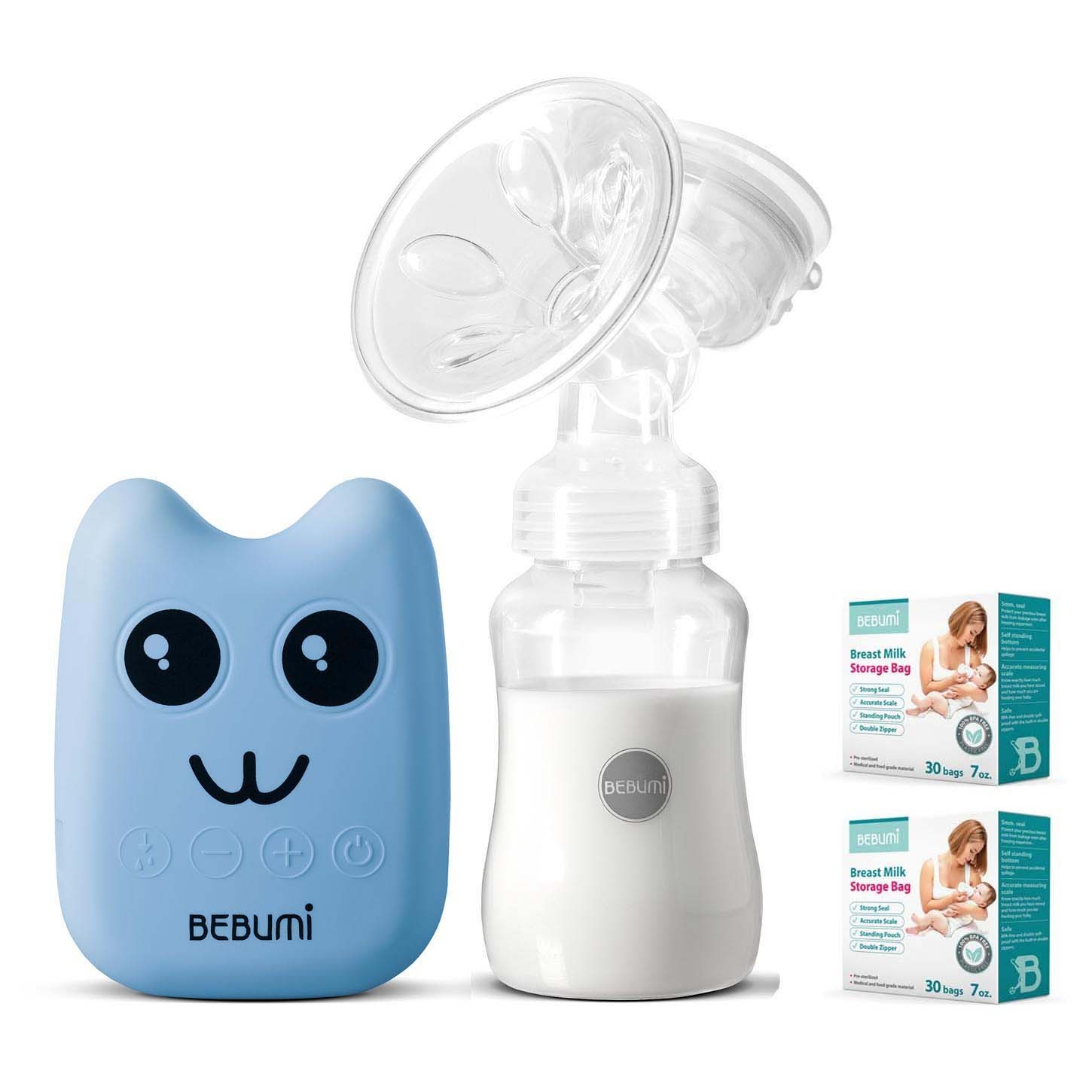 Электрический молокоотсос Bebumi BS Eco (B blue) с силиконовой соской + пакеты для хранения грудного молока Bebumi 60 штук
Электрический молокоотсос Bebumi BS Eco (B blue) с силиконовой соской + пакеты для хранения грудного молока Bebumi 60 штук