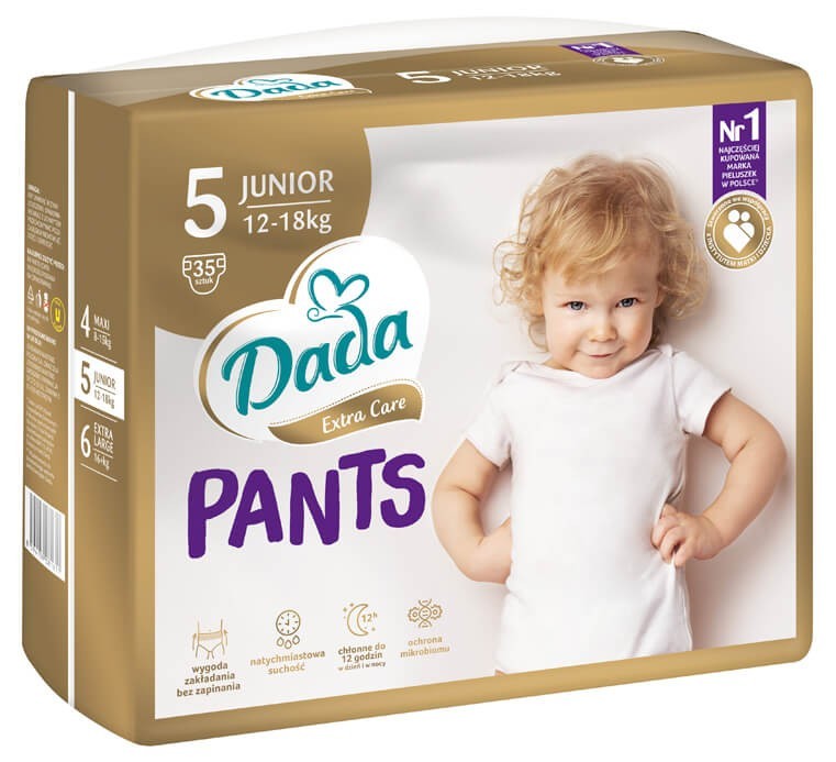 Підгузки - трусики Dada Extra Care Pants 5 JUNIOR для дітей вагою 12-18 кг, 35 шт
Підгузки - трусики Dada Extra Care Pants 5 JUNIOR для дітей вагою 12-18 кг, 35 шт